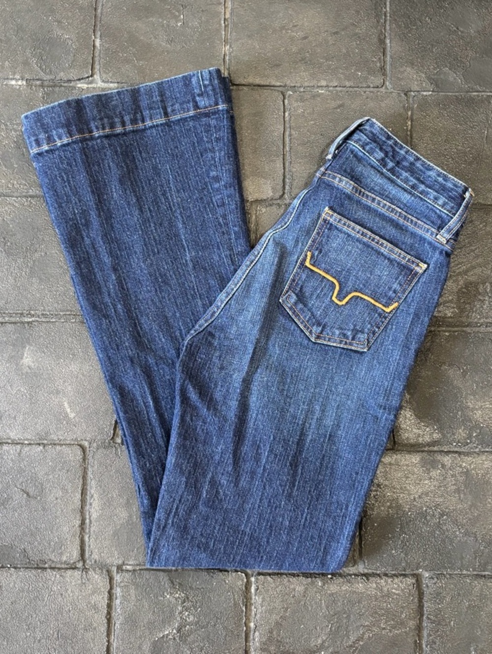 Kimes Ranch Jennifer dark wash high rise trouser jeans